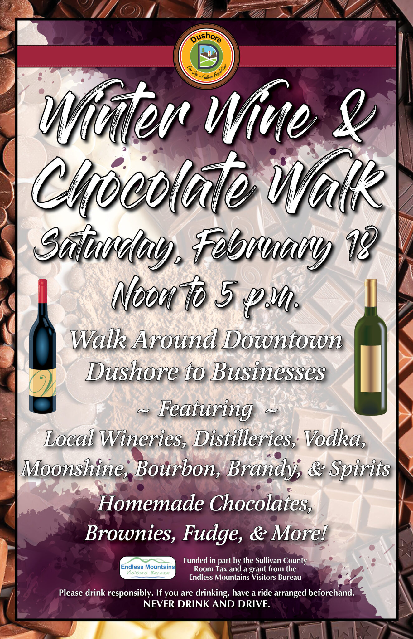 2023 Winter Wine And Chocolate Walk Dushore Area Business Association